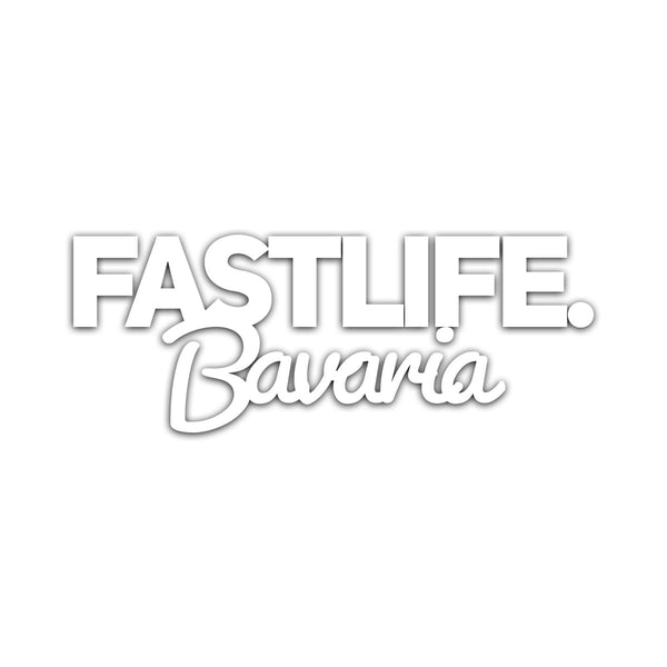 FASTLIFE.Bavaria Community Sticker – Mattweiß 14 cm