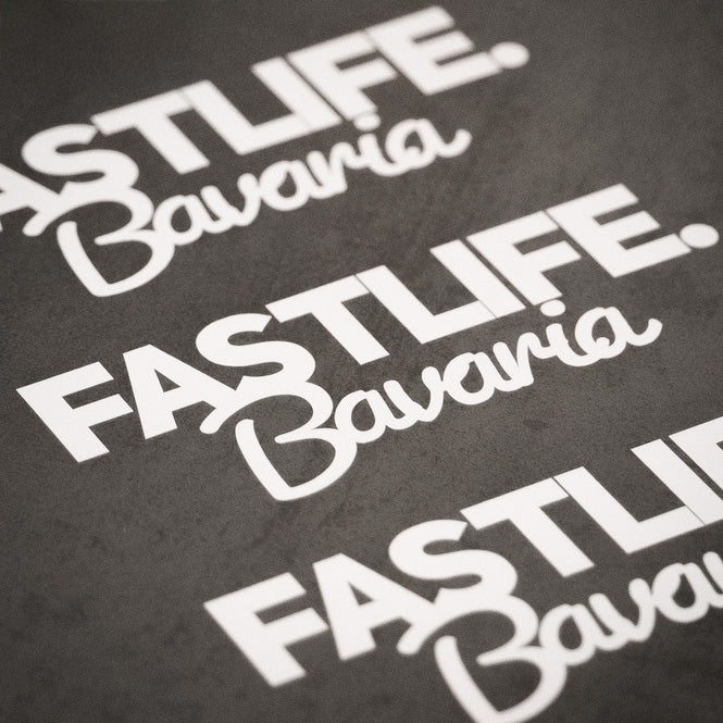 FASTLIFE.Bavaria Community Sticker – Mattweiß 14 cm